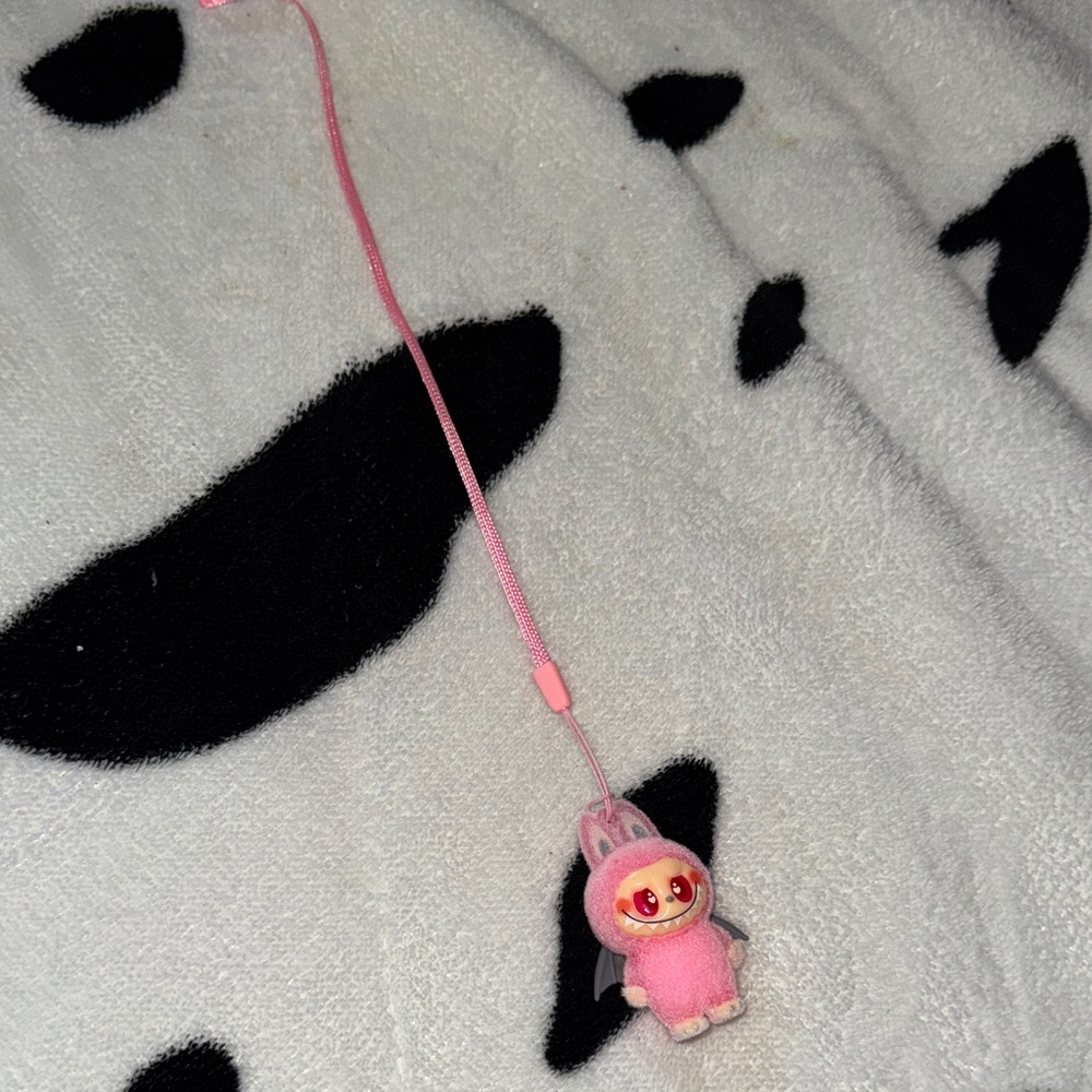 Cute Pink Keychain with Bunny Ears